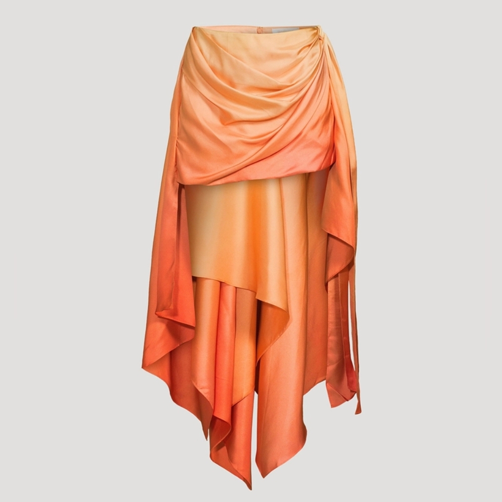 ZIMMERMANN Tranquility Draped Silk Mini Skirt Size 0P